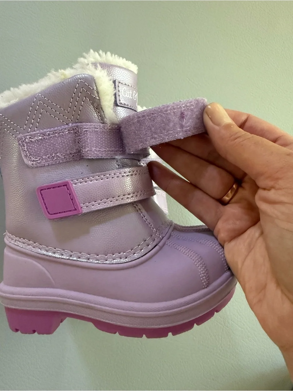 Cat & Jack Kids Girls Purple Snow Boots Waterproof Sizes 5 Toddler - New w Tags